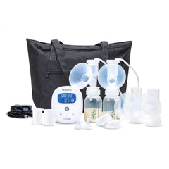 Ameda Mya Joy double-pump setup for efficient pumping sessions