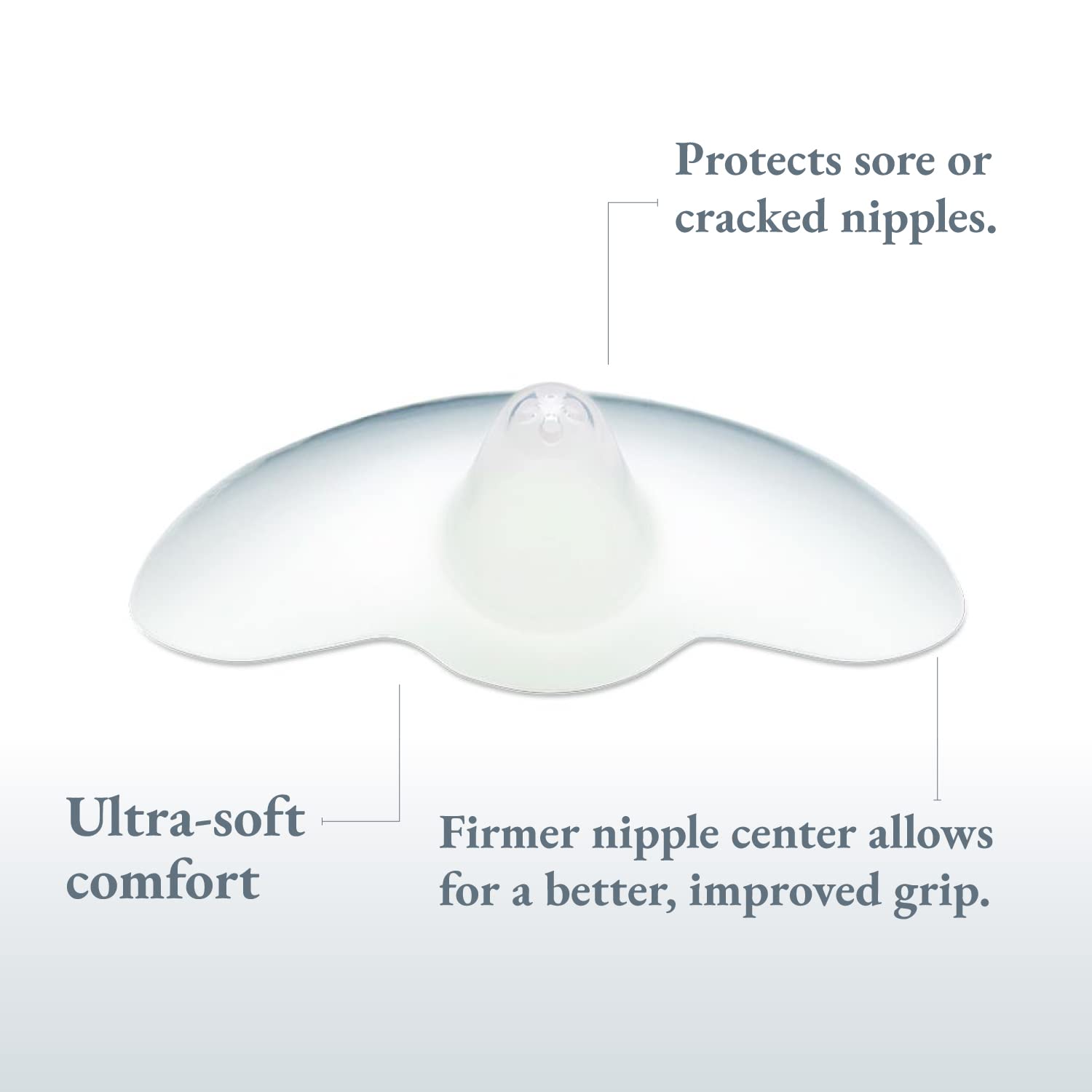 Ameda nipple shield features ultra-thin silicone for gentle, flexible latch