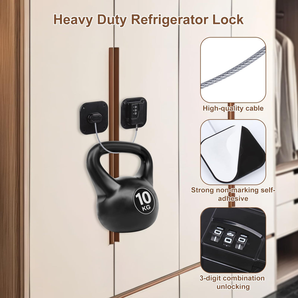 AMEITECH lock on fridge door offers durable, daily-use security.