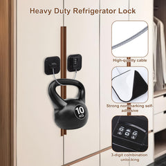 AMEITECH lock on fridge door offers durable, daily-use security.