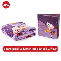 American Blanket Company Binks and Books snuggle shot illustrating baby-friendly comfort on the go.