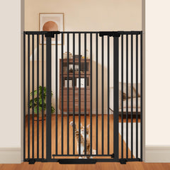 Amibud 51-inch extra tall cat gate installed in a doorway, no drilling required.