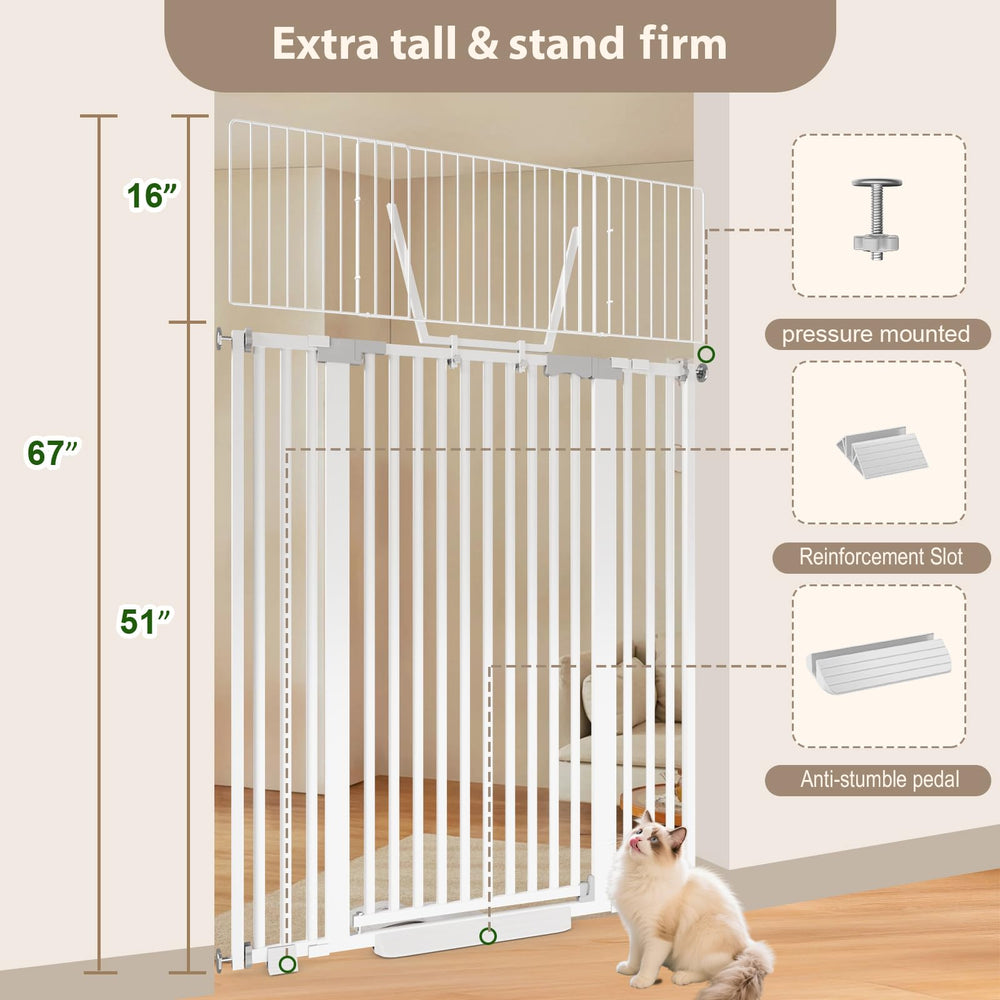 Amibud extra-wide opening from 29.5 to 49.21 inches fits large doorways.