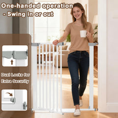 Durable 41-inch Amibud heavy-duty metal gate for daily use.