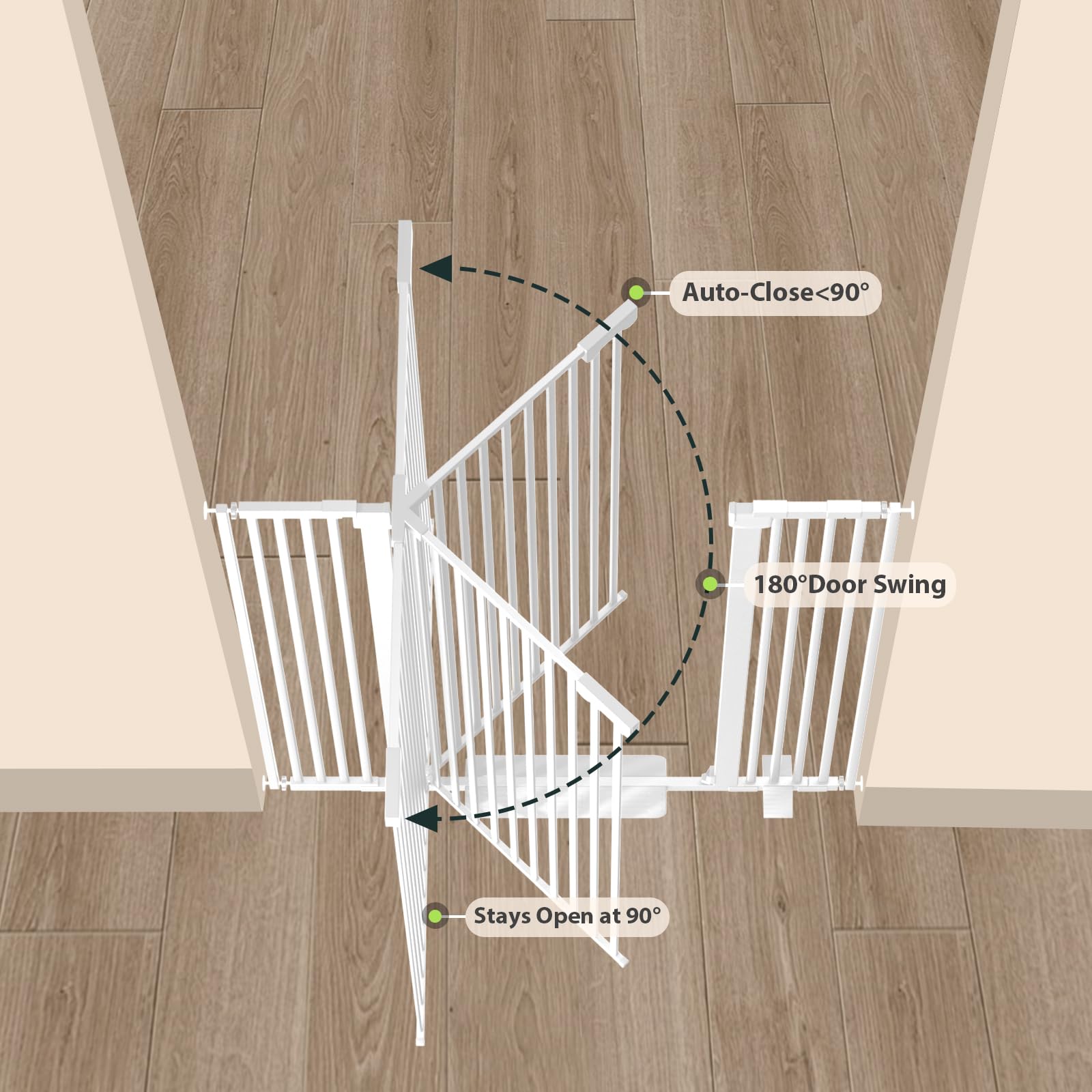 Amibud multi-use gate suitable for both cats and dogs in varied spaces.