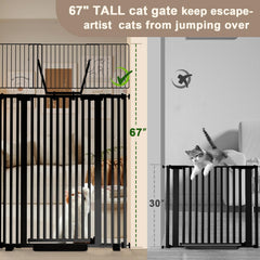 Pressure mounted installation of Amibud gate without wall damage