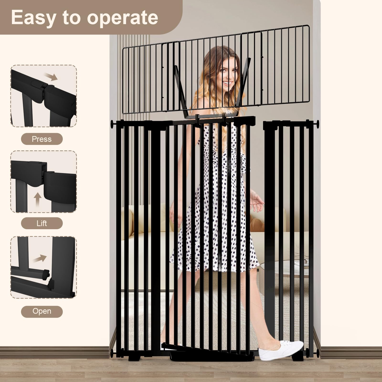 Thickened stainless steel Amibud gate for durability and style