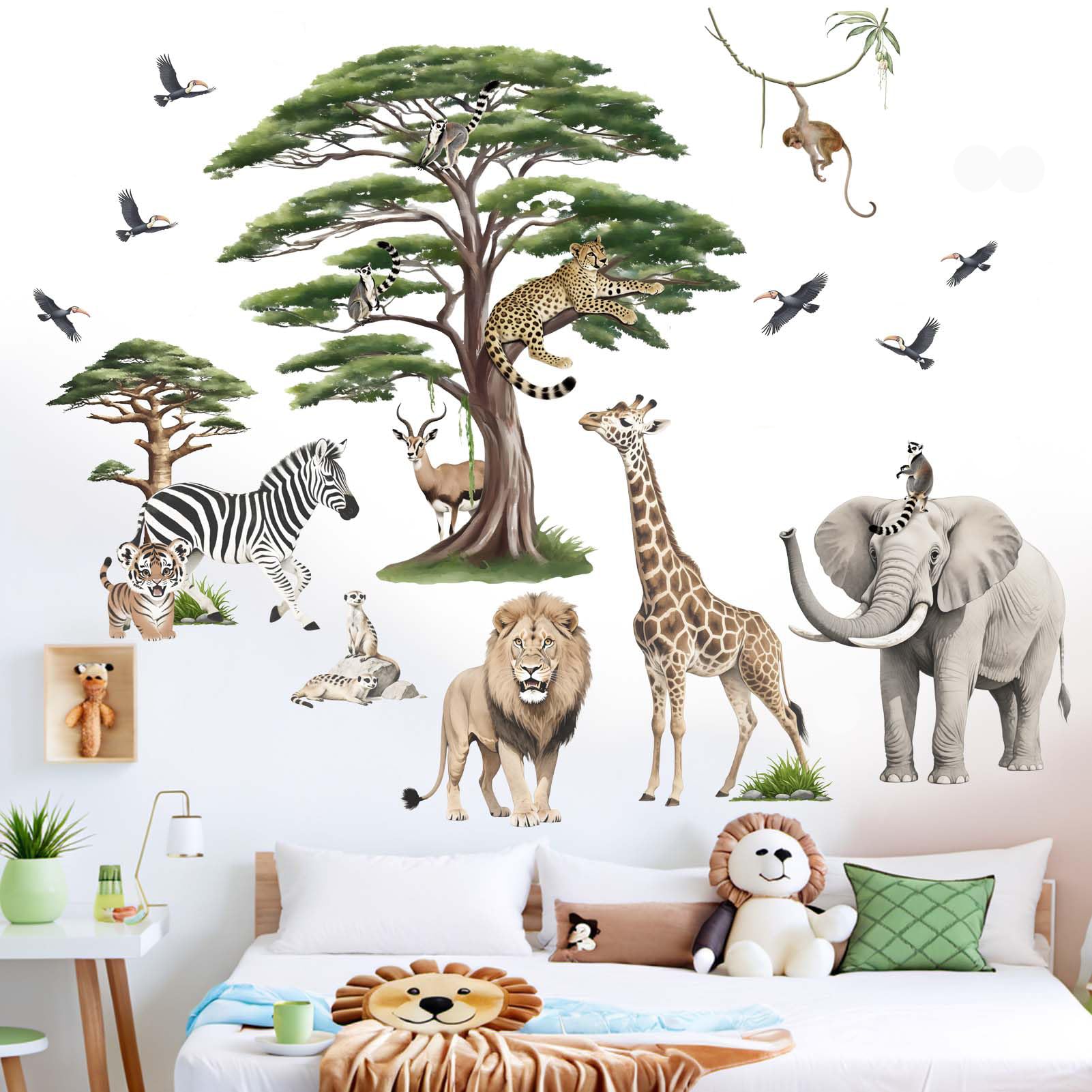 Amimagen baby nursery wall decal setup for quick, damage free decorating