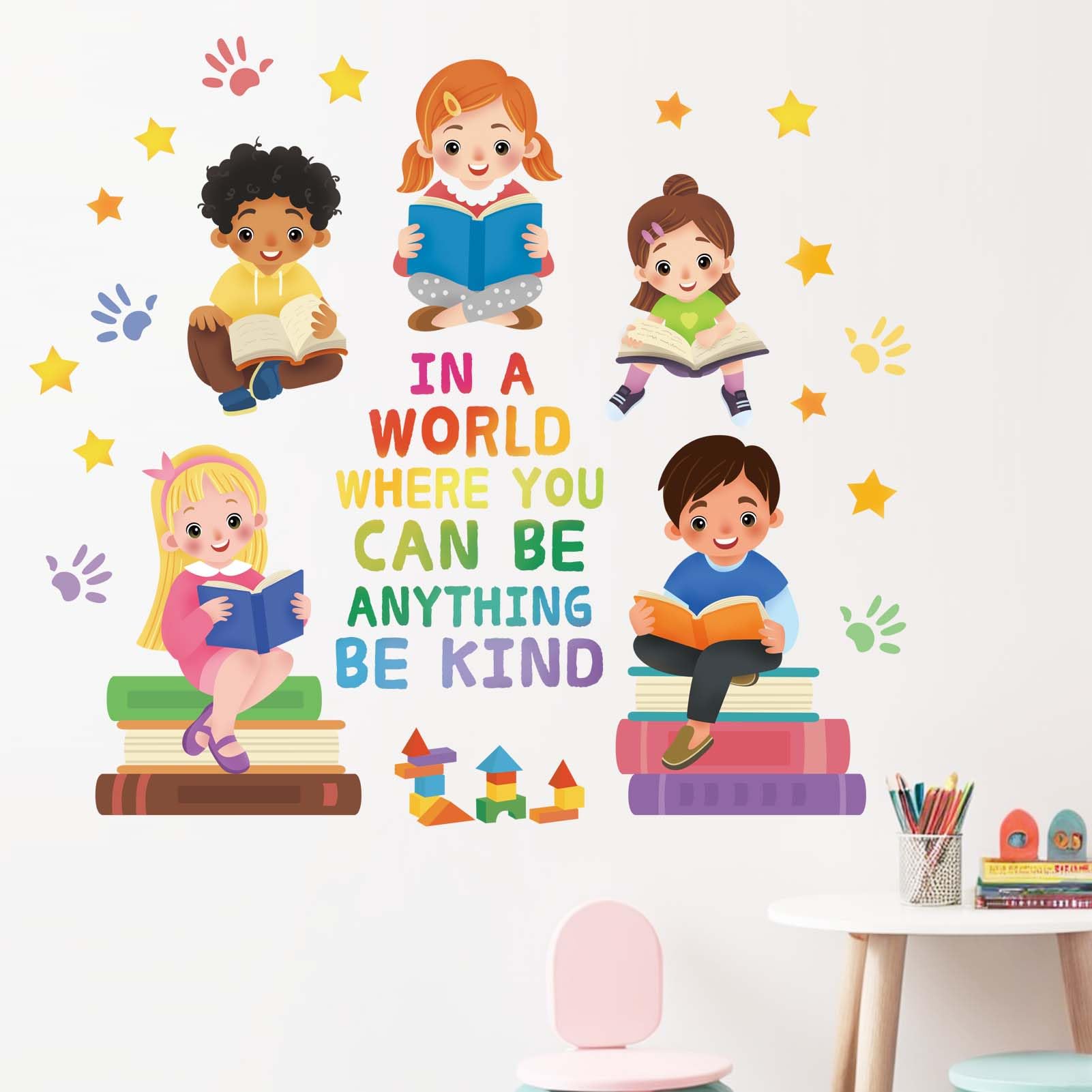 Amimagen classroom wall decals promote positive messages and inclusive learning spaces.