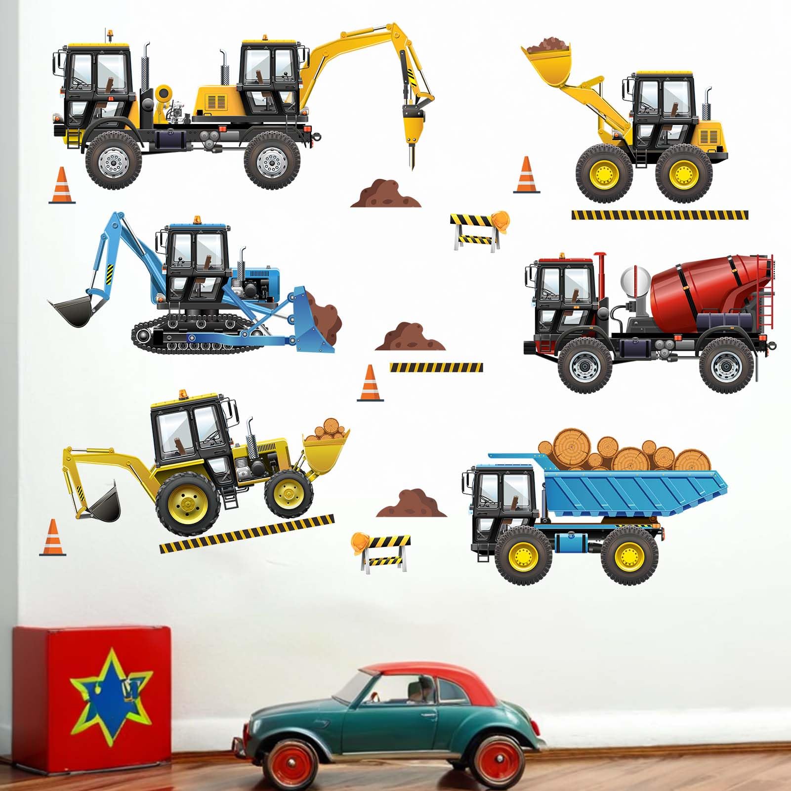 Amimagen crane wall decal enhances the room theme and cleans easily.