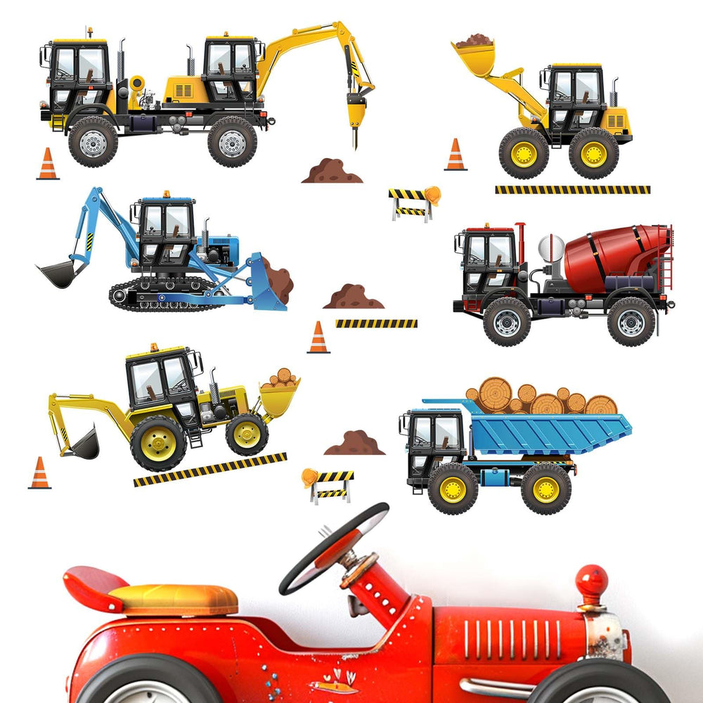 Amimagen digger wall decal sparks imaginative play and sticks easily.