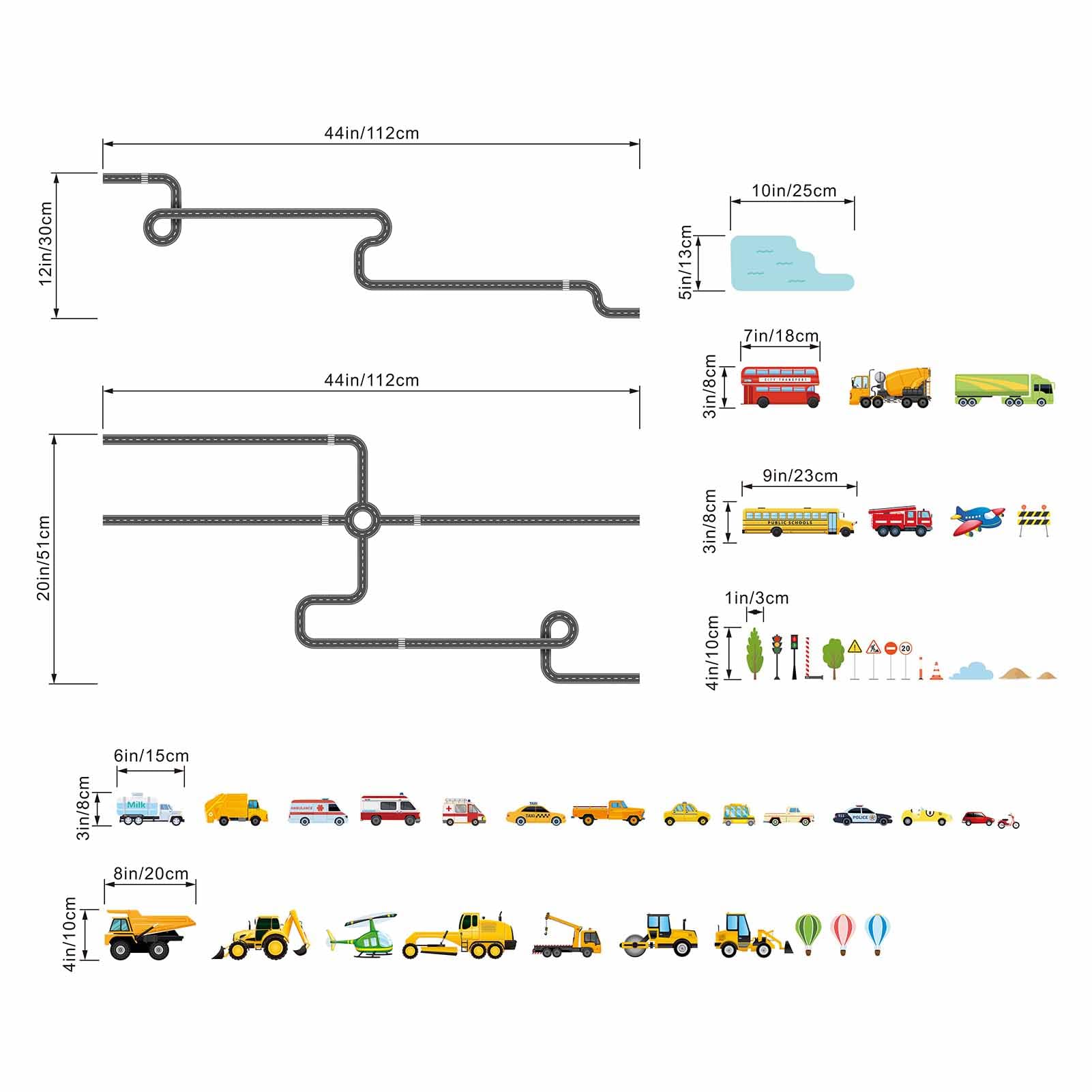 Amimagen construction wall decals enhance classrooms and nurseries with a themed look.