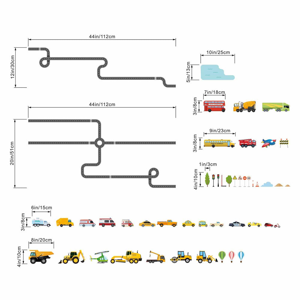 Amimagen construction wall decals enhance classrooms and nurseries with a themed look.