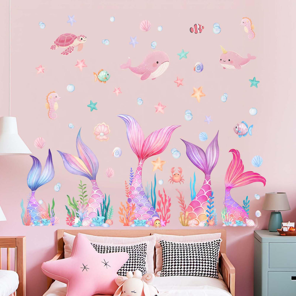 Amimagen Coral formations wall decal adds soothing undersea ambiance.