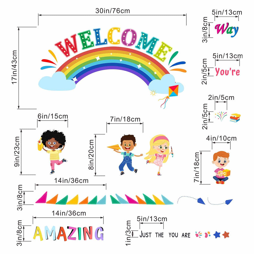 Amimagen inspirational quotes wall decals create a motivating kids' room focal point