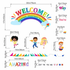 Amimagen inspirational quotes wall decals create a motivating kids' room focal point