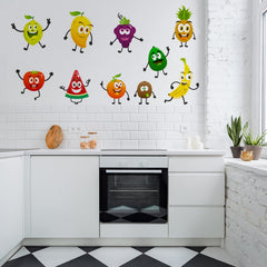 Amimagen apple wall sticker; dining area decor, durable and repositionable.