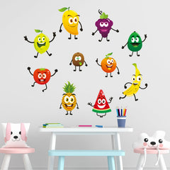 Amimagen strawberry wall sticker; colorful fridge decor, long-lasting.
