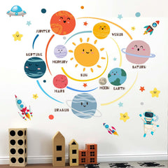 Amimagen astronaut rocket wall decal for playful nursery decor