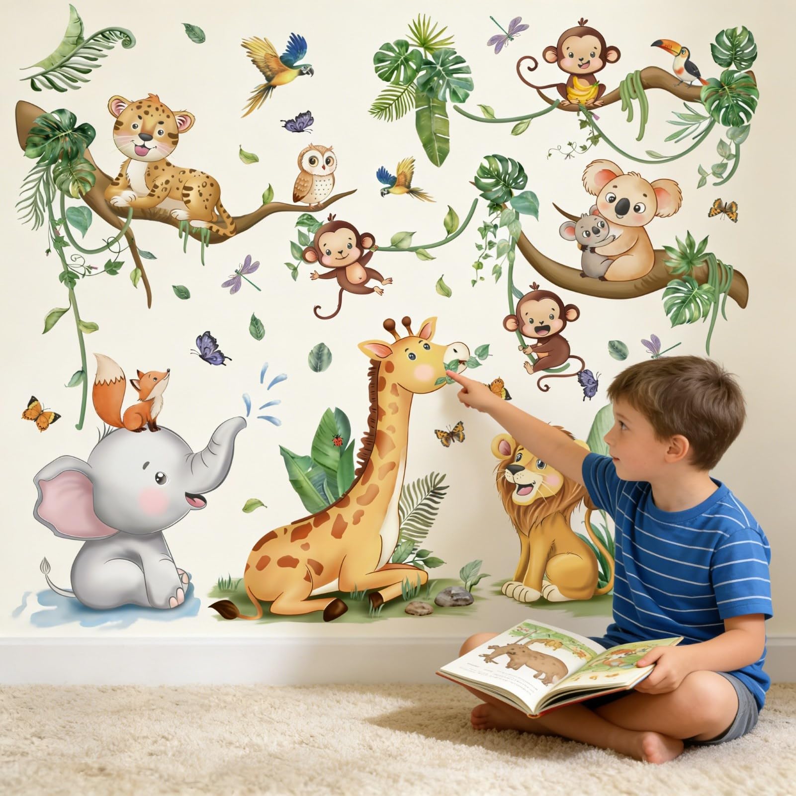 Amimagen peel-and-stick vinyl wall decals easy to apply and remove without mess