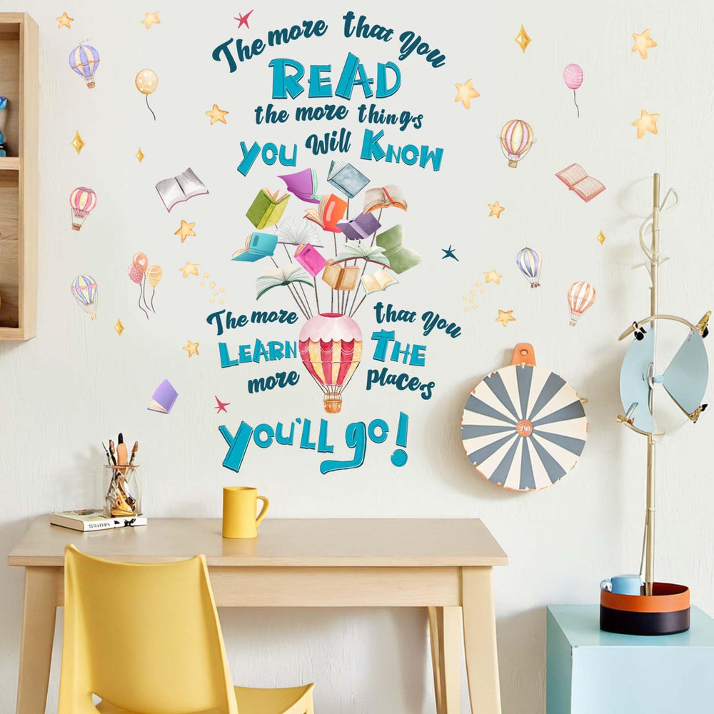 Amimagen peel-and-stick wall art for easy classroom transformation.