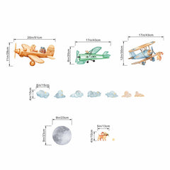 Amimagen multicolored airplanes spark imaginative play in kids rooms.