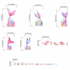 Amimagen Shimmering mermaid tails vinyl for dreamy wall design.