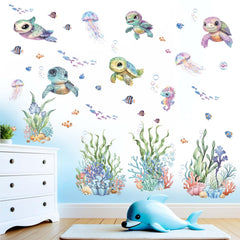 Amimagen tropical fish decals add color to walls and foster curiosity.