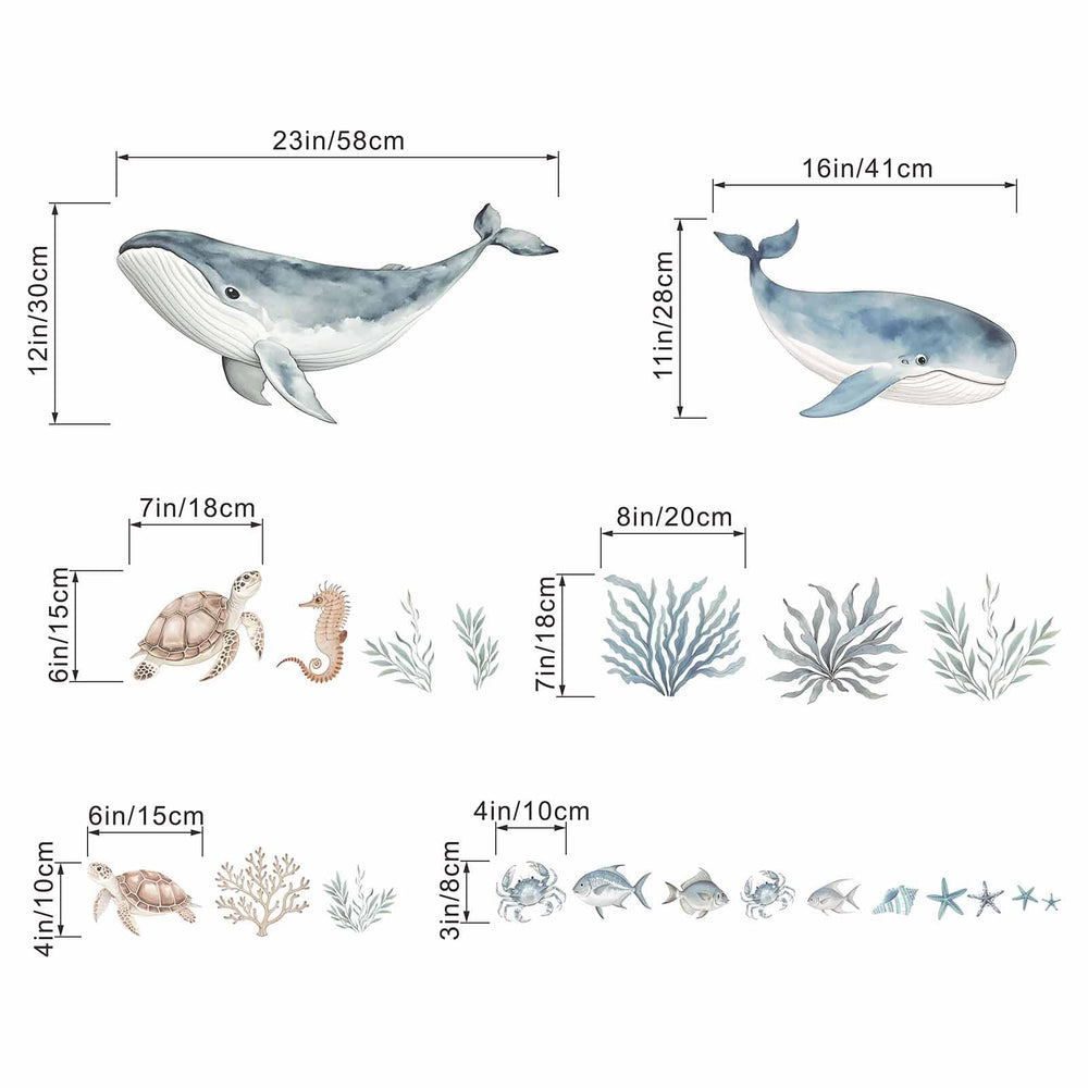 Amimagen underwater scene decal set to spark imaginative learning space
