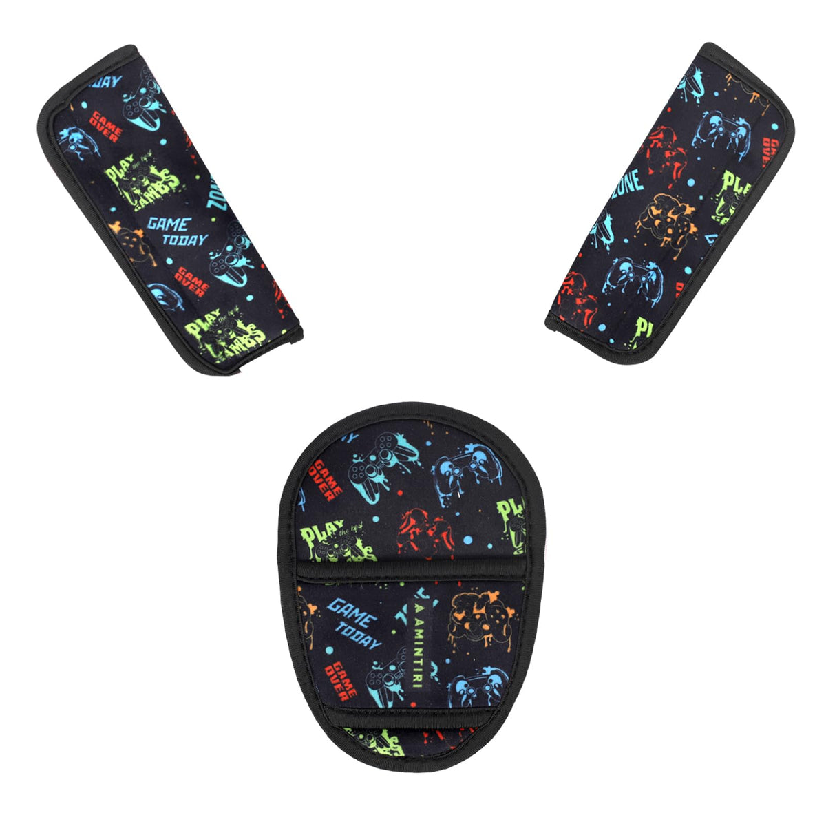 Amintiri plush shoulder pad on car seat strap for gentle comfort