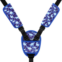 Amintiri Navy Dinosaur reversible pad demonstrates adaptable comfort