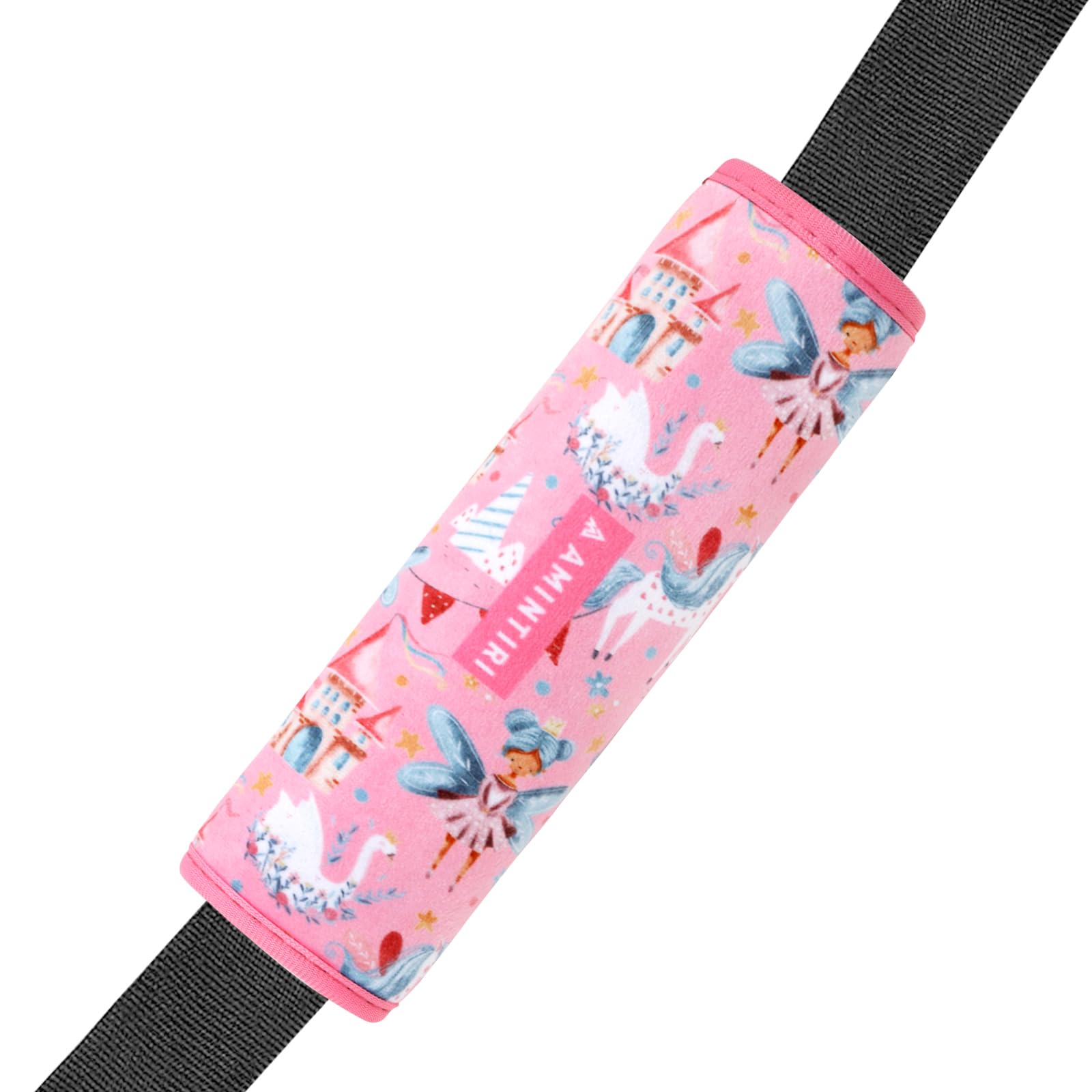 Amintiri seat belt pad with soft plush surface for cozy car travel