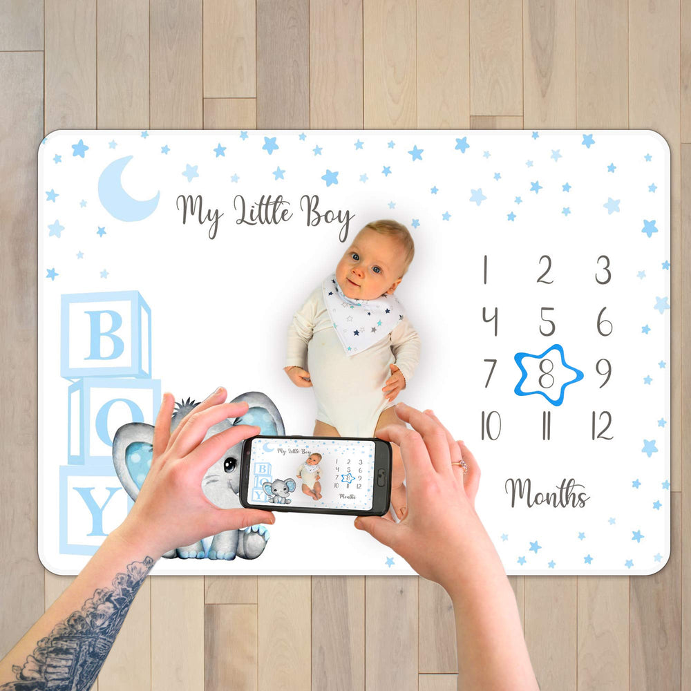 Amity Baby gift-ready milestone blanket ideal for baby showers