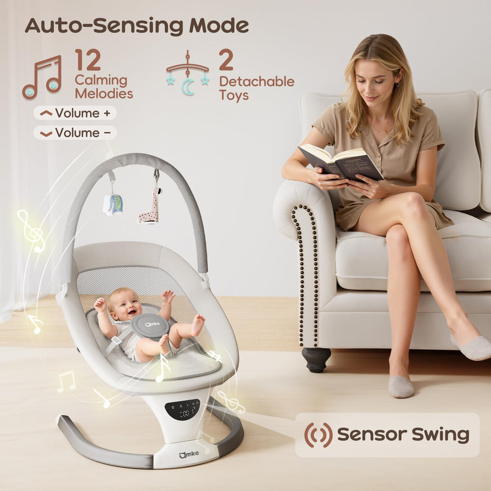 AMKE cradle includes three timers to tailor sessions.