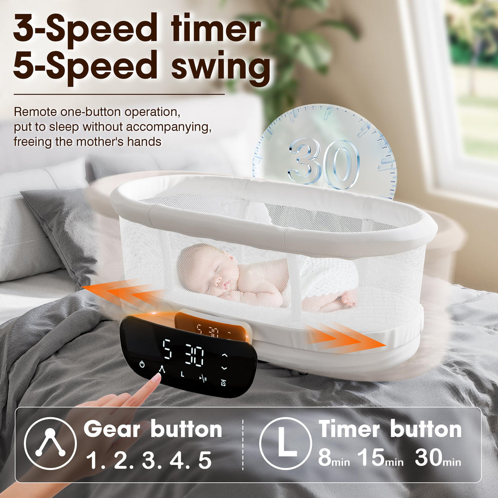 AMKE removable cot module for easy room-to-room transfers