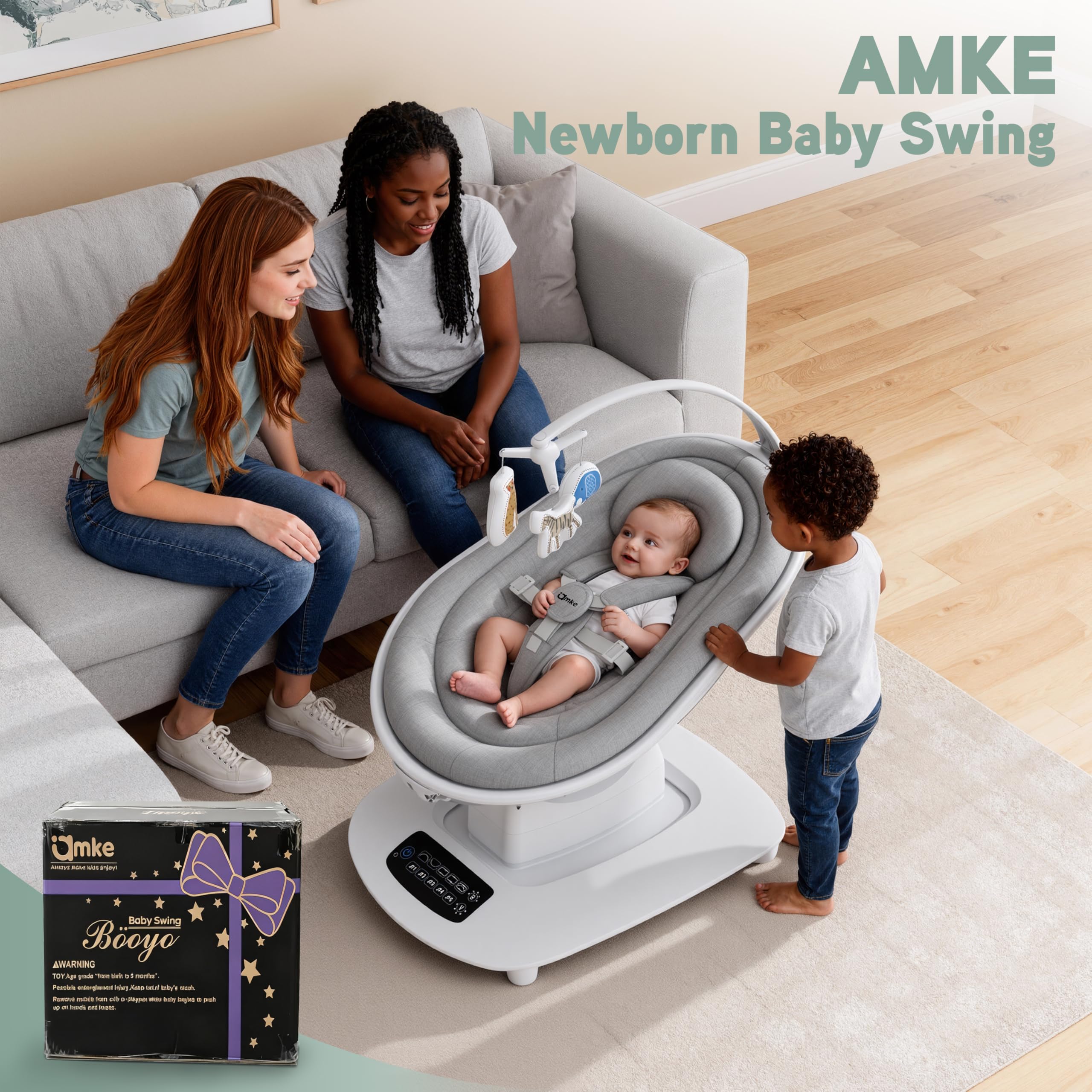 AMKE secure five-point harness ensures reliable safety for newborns