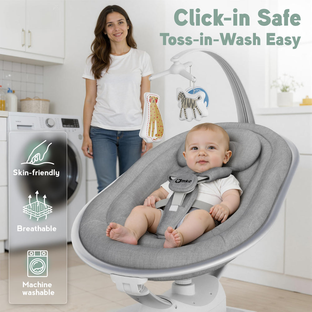 AMKE three-recline positions for customizable comfort during naps