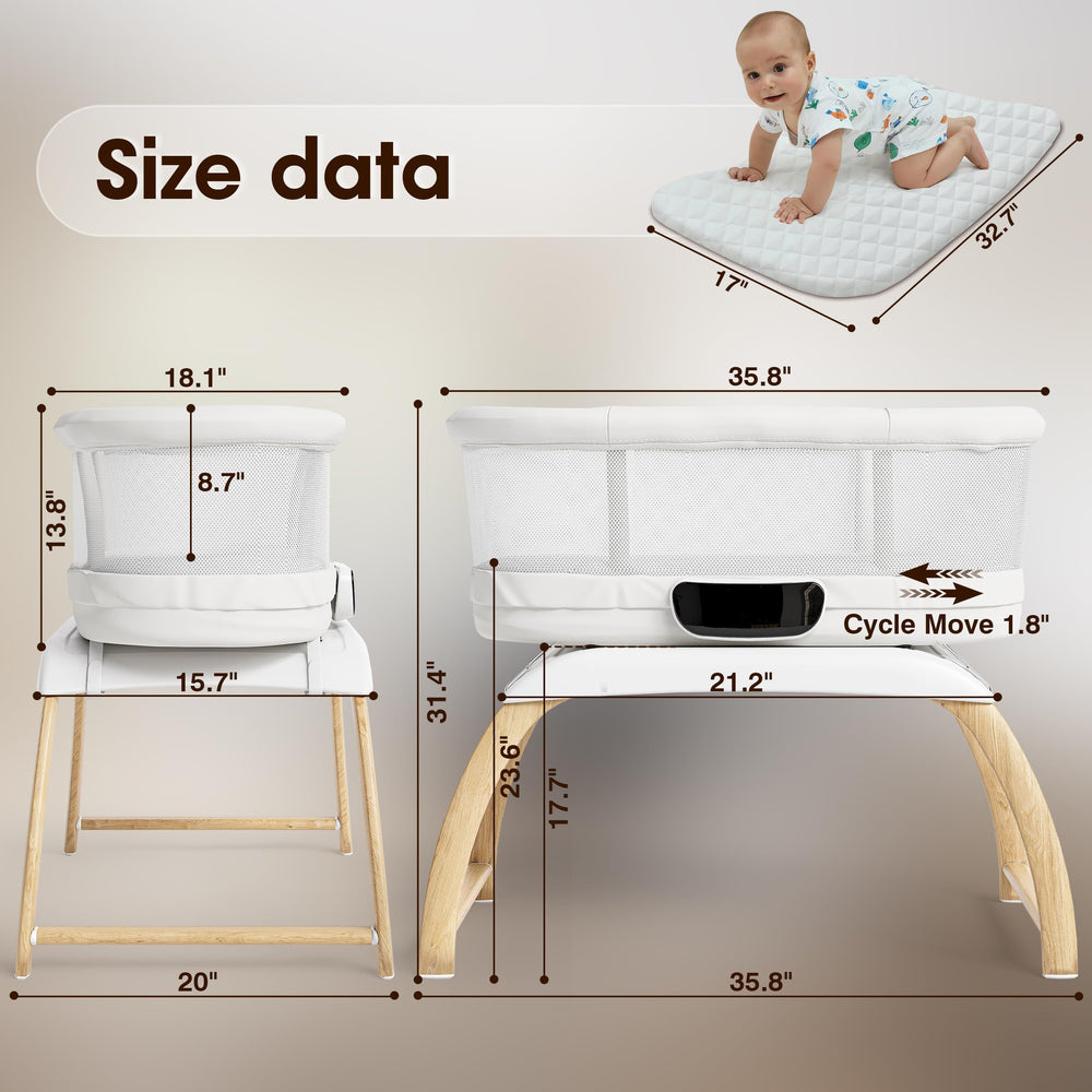 AMKE infant sleeper in weighing mode for quick growth tracking