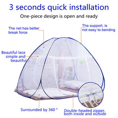 AMMER pop-up foldable mosquito net design for quick setup and travel-friendly portability