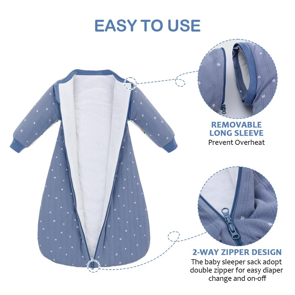Amo Nenes removable sleeves detail: arms stay warm when needed.