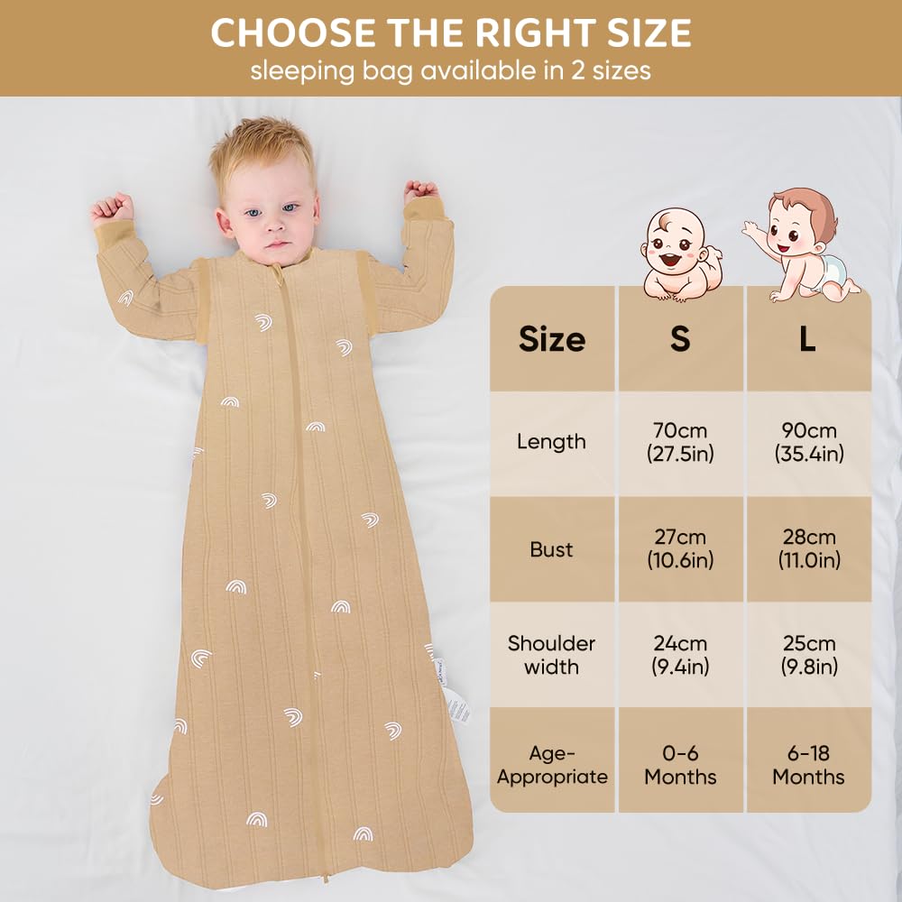 Amo Nenes soft combed cotton sleep sack feels gentle on delicate baby skin
