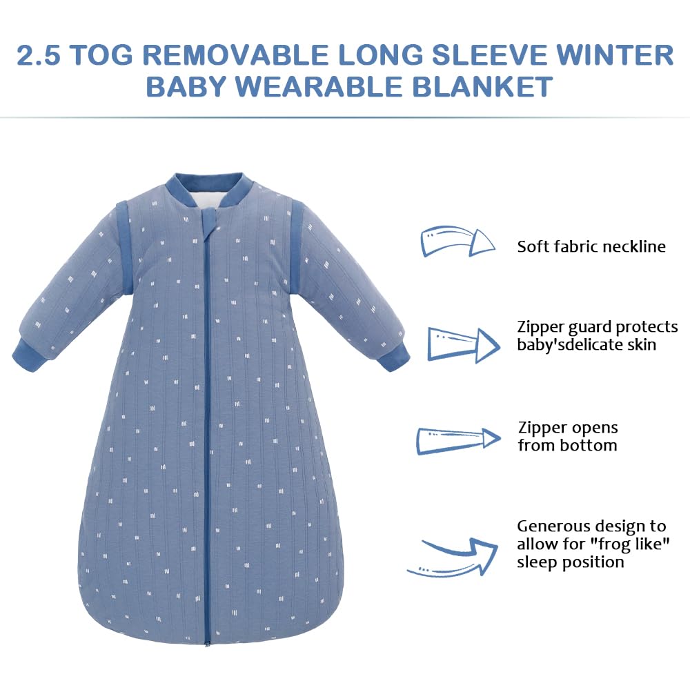 Amo Nenes wearable blanket closeup: ultra-soft cotton for delicate baby skin.