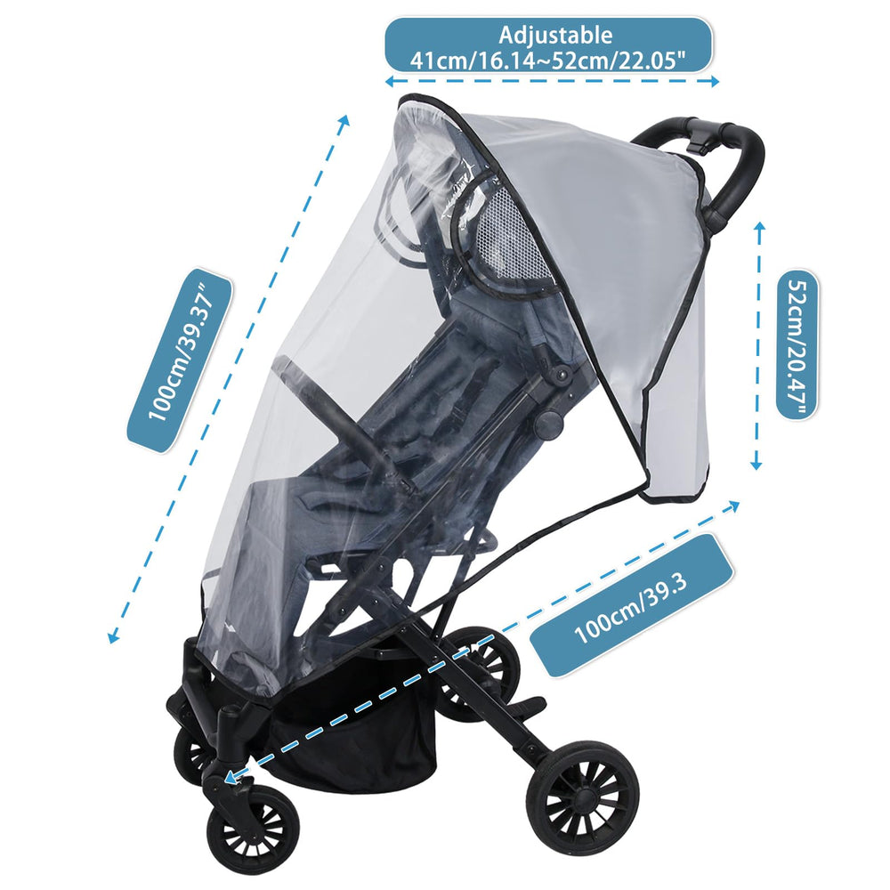 Amorbase universal stroller rain cover suitable for all seasons and activities.