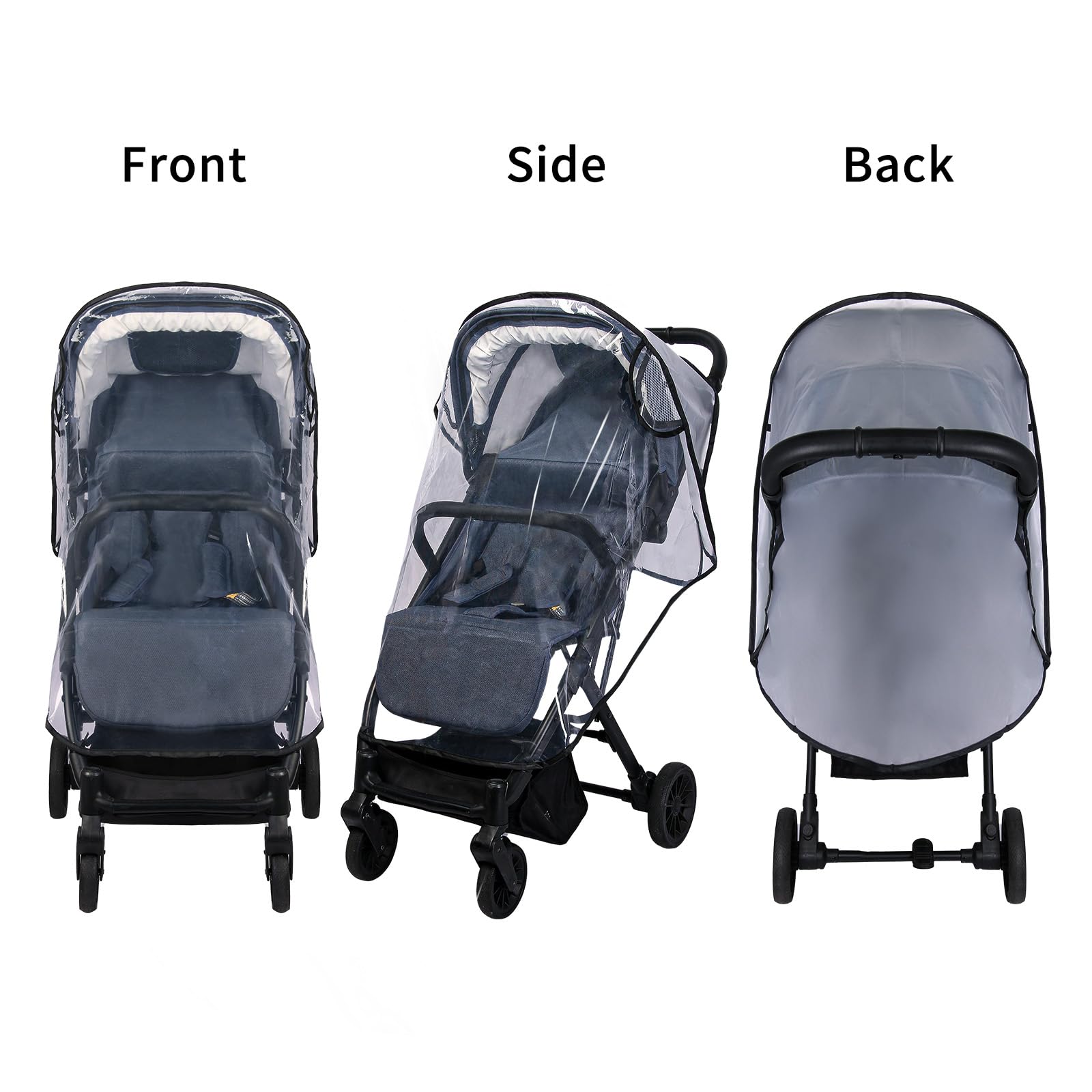 Amorbase universal stroller rain cover windproof shield protects baby outdoors.