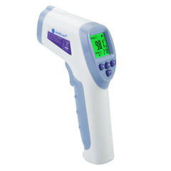 Amplim digital forehead thermometer touchless reads temperature without contact