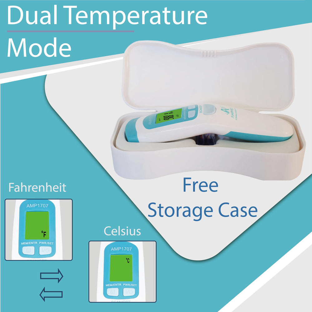 Amplim hygienic touchless design emphasizing safe, non-contact measurements