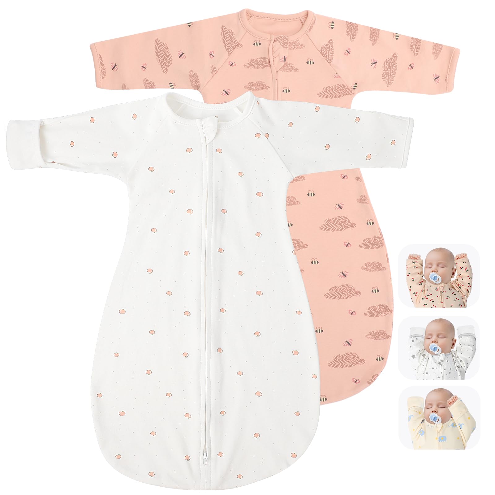 Amrcbb arms-up sleeves swaddle sack for secure baby sleep.