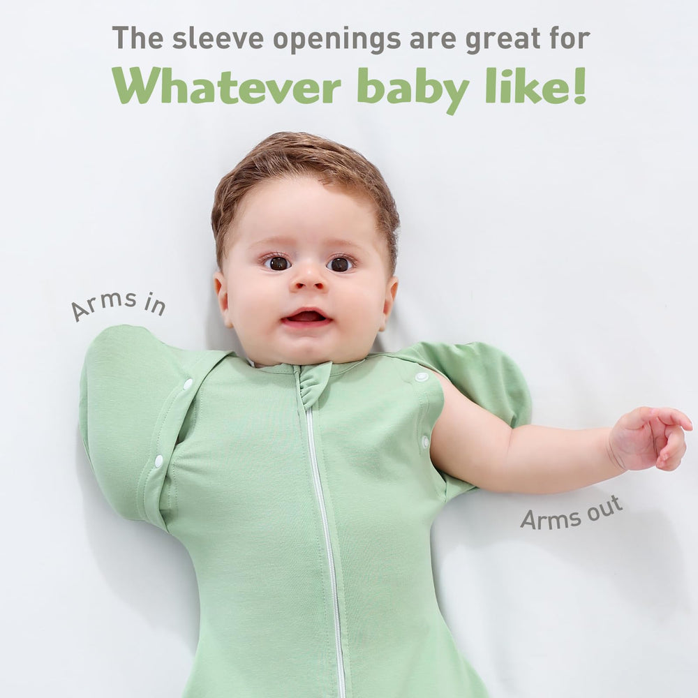 Amrcbb Baby Sleep Sack 3-way use aids transitions from newborn to early months.