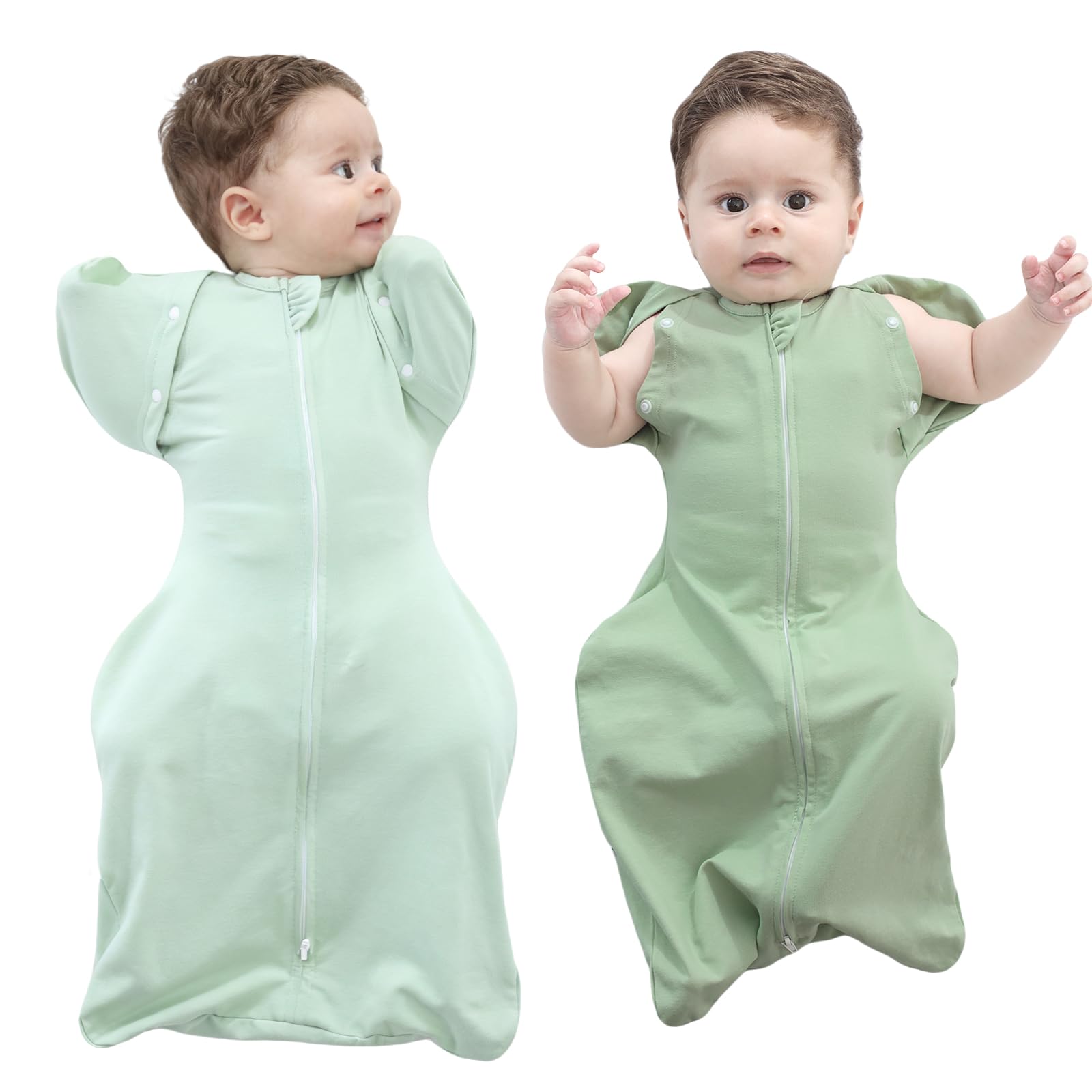 Amrcbb Baby Sleep Sack with arms-up cuffs promotes natural sleep for newborns.