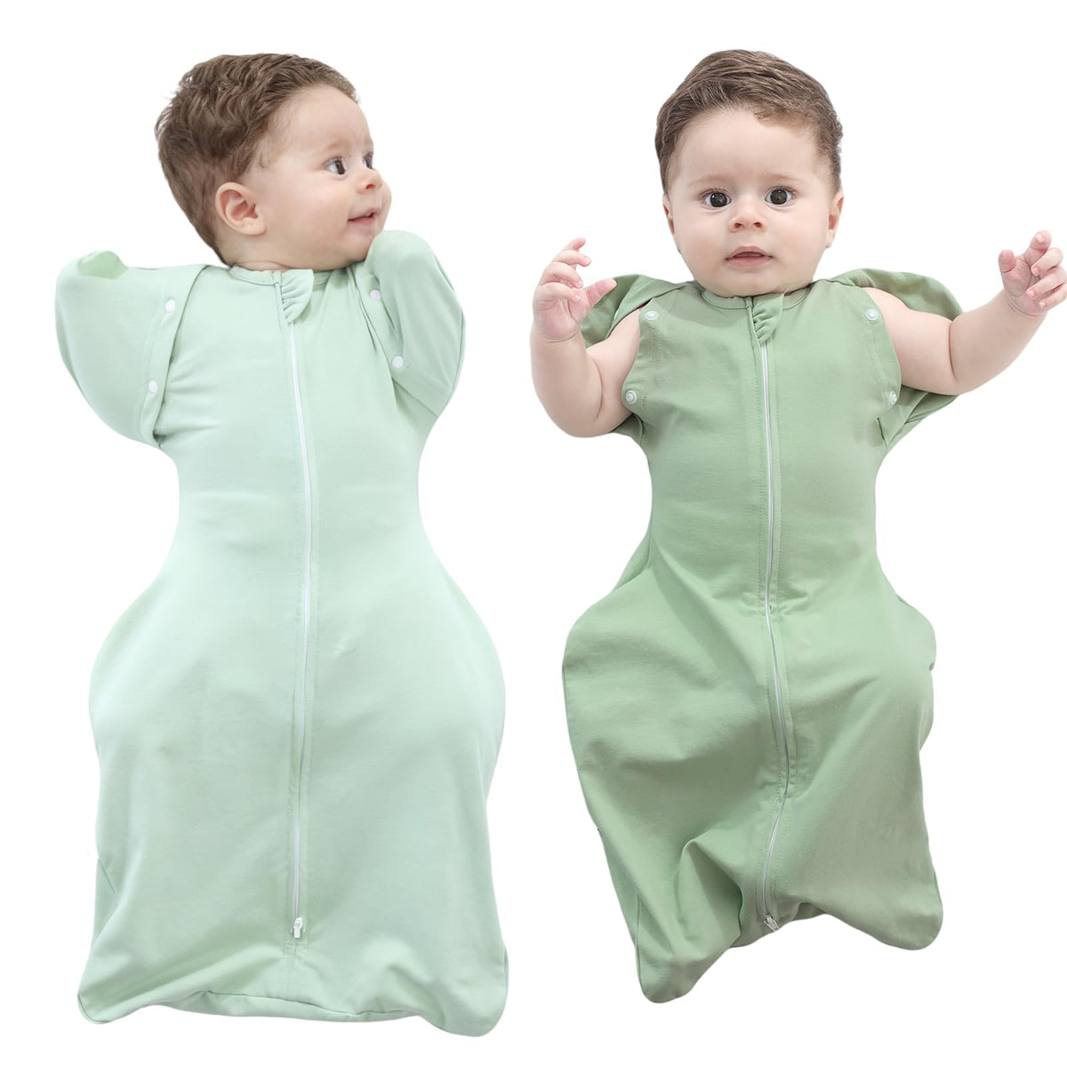 Amrcbb Baby Sleep Sack with arms-up cuffs promotes natural sleep for newborns.